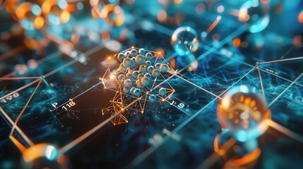 Fototapete - Illustration of the periodic table with a focus on periodic trends such as electron affinity, atomic size, and ionization energy