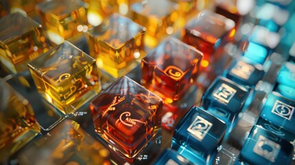 Fototapete - Illustration of the periodic table with emphasis on element classification by atomic structure, including s, p, d, and f blocks