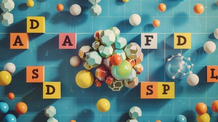 Fototapete - Illustration of the periodic table with emphasis on element classification by atomic structure, including s, p, d, and f blocks