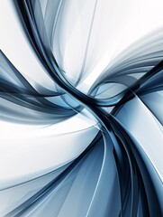Poster - An abstract 3D background with spiraling shapes and soft lighting effects, offering a futuristic feel. The composition features plenty of copy space at the top.