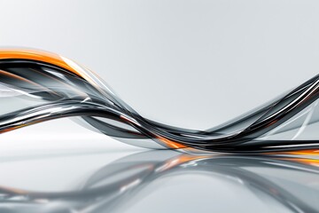 Poster - a 3d background featuring smooth, intertwined curves and glowing edges, creating a sense of motion a