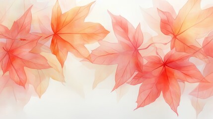 Canvas Print - a close up of a row of red leaves with a white background