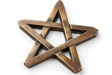 Poster - A star shaped object sits on a white background, perfect for use in designs and illustrations