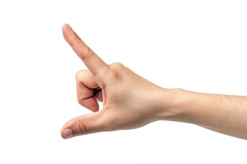 Poster - A person's hand points at something, with emphasis on the gesture