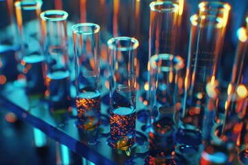 Poster - A collection of glass tubes containing various liquids