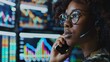 © LukaszDesign - Woman, phone call, broker consulting in trading, stock market, or office online finance. Female businesswoman or financial advisor using smartphone for advice