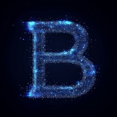 Poster - business logo with a diagram of a starry sky or space with points, lines, and shapes in the form of 