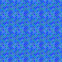 Poster - Geometrical square pattern background - blue abstract vector graphic from diagonal squares