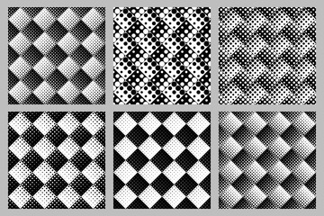 Poster - Seamless circle pattern background collection - abstract vector graphic designs
