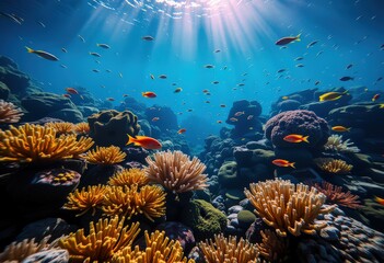 coral reef and fishes