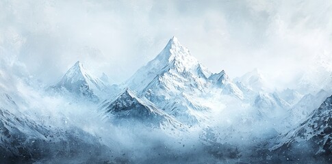 Canvas Print - Realistic CG Artwork of Mountains. CG Concept Illustration, Design of Cartoon Style Scenes in Video Games