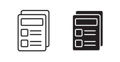 Catalog vector icon in solid and outline style