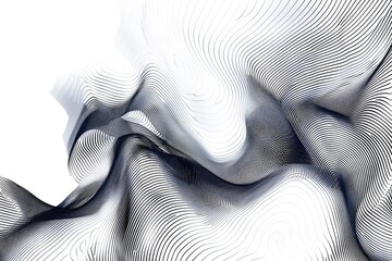 Poster - A close-up shot of a wavy black and white surface, suitable for use in graphic design or as a texture