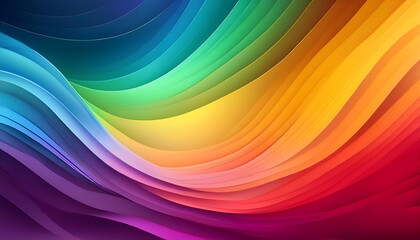 Aufkleber - Colorful abstract waves flowing in vibrant gradients under a dark background