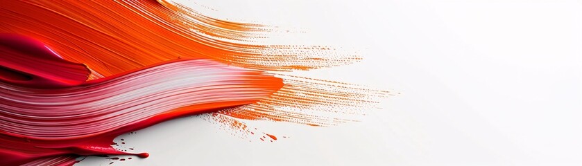 Poster - a vibrant abstract background showcasing dynamic brush strokes in red and orange, leaving a generous