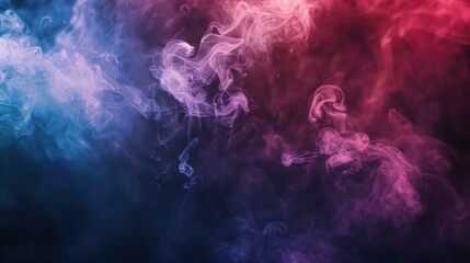 Poster - Close-up shot of smoke on a dark background, ideal for use in design projects or as a creative element