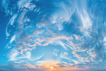 Aufkleber - A serene lake scene with clouds covering the sky, suitable for use in nature-inspired designs or as a calming background