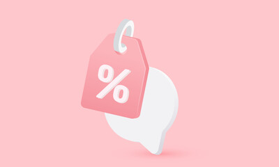 3d icon tag price discount new idea concept vector design