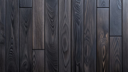 Poster - A background of ebony wood floor with dark almost black tones and a smooth luxurious finish emphasizing the dramatic grain 