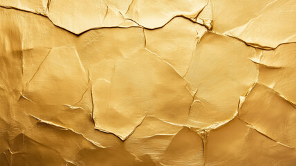 Sticker - A close up of Venetian plaster in a rich gold hue showcasing its luxurious smooth texture and depth 