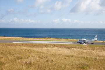 Sticker - view of the sea and a touristic plane