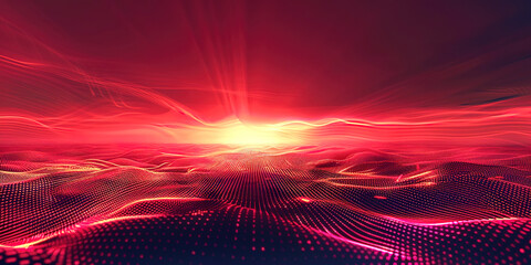 Wall Mural - Red Horizon Abstract Background