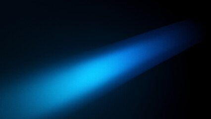 Wall Mural - Abstract blue spotlight on a black background banner with empty space for text.