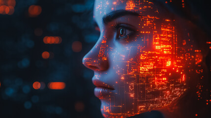 Poster - Artificial intelligence concept, futuristic technology, advanced AI algorithms, high-tech environment, digital interface, 3D visualization