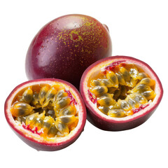 Sticker - Passionfruit slice isolated on transparent or white background