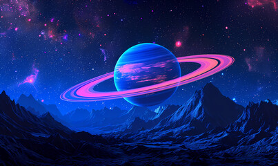Wall Mural - alien planet in space