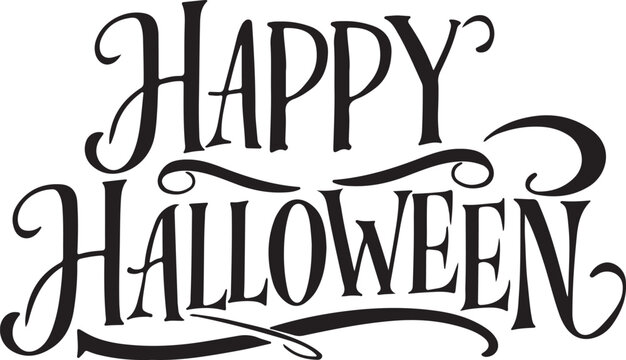 Spooky Halloween Typography Vector Illustration – Perfect for Designs