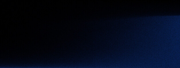 Fototapete - Smooth Rich Dark Blue navy to midnight black gradient Background. Dark blue color abstract background with noise texture. 
