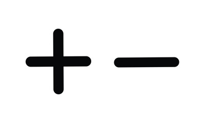 Aufkleber - plus and minus icon vector for web and mobile app. plus and minus sign and symbol. add plus and subt