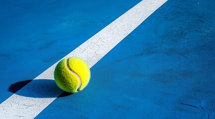 Wall Mural - tennis ball on court