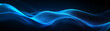 © HAMNA - Dark blue abstract smooth with neon bright blue waves glow dynamic background, neon waves concept.
