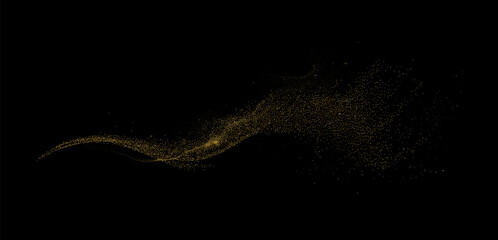 Poster - Abstract shiny Gold Glitter design element. For New Year, Merry Christmas, Birthday and Wedding greeting card and invitation design