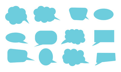 Fototapete - speech bubble balloon icon | blank bubbles | communication symbol | message logo | cartoon sign | is
