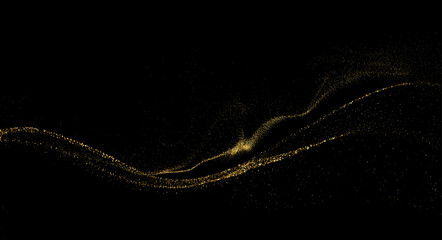 Poster - Abstract shiny Gold Glitter design element. For New Year, Merry Christmas, Birthday and Wedding greeting card and invitation design