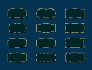 Aufkleber - A set of simple and elegant vintage style frames