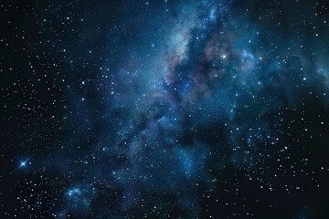 Wall Mural - starry background. shiny starfield in outer space night sky with galaxy and universe