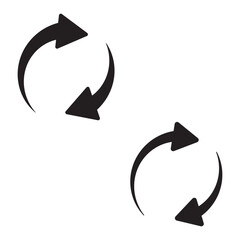 Wall Mural - repeat icon. repeating vector symbol. simple return outline icons. double arrow icon. design eps 10