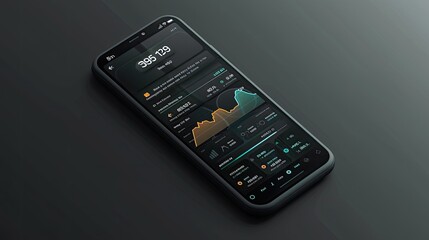 Wall Mural - A sleek and modern crypto wallet interface on a smartphone