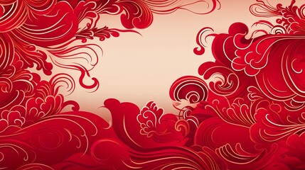 Chinese traditional Background design with abstract pattern in red Background Chinese red textured pattern