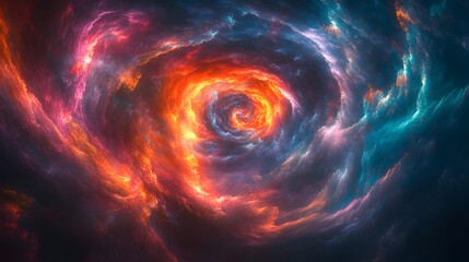 Wall Mural - 22. A swirling maelstrom of glowing colors and light with a translucent, otherworldly effect