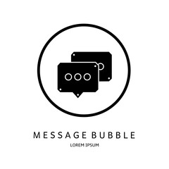 Sticker - Logo vector design for business. Message bubble logos.