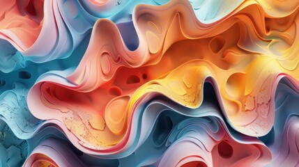 Poster - A vibrant abstract design featuring swirling colors and fluid shapes, conveying movement and creativity in a stunning visual display.