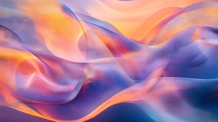 Wall Mural - 45. abstract waves and patterns of color and light with a transparent, ethereal quality