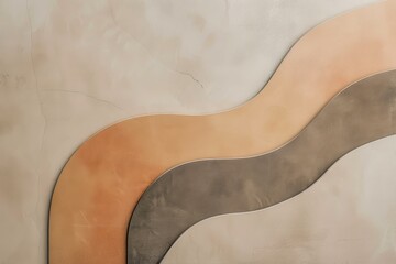 Aufkleber - painting with red, orange, and blue stripe, An abstract background with minimalist design and negative space