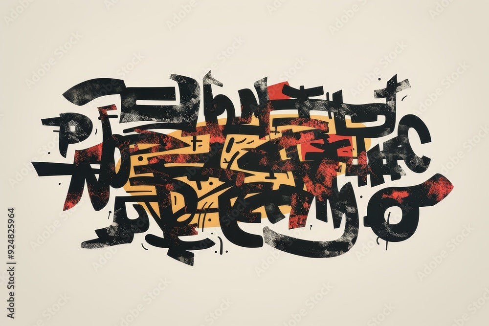 graffiti type text that reads,beware the same , typographic artwork ...