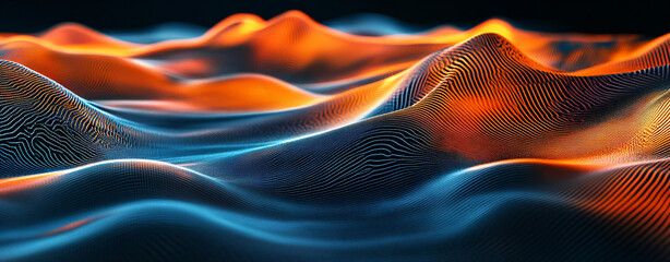 Wall Mural - Abstract Digital Landscape.